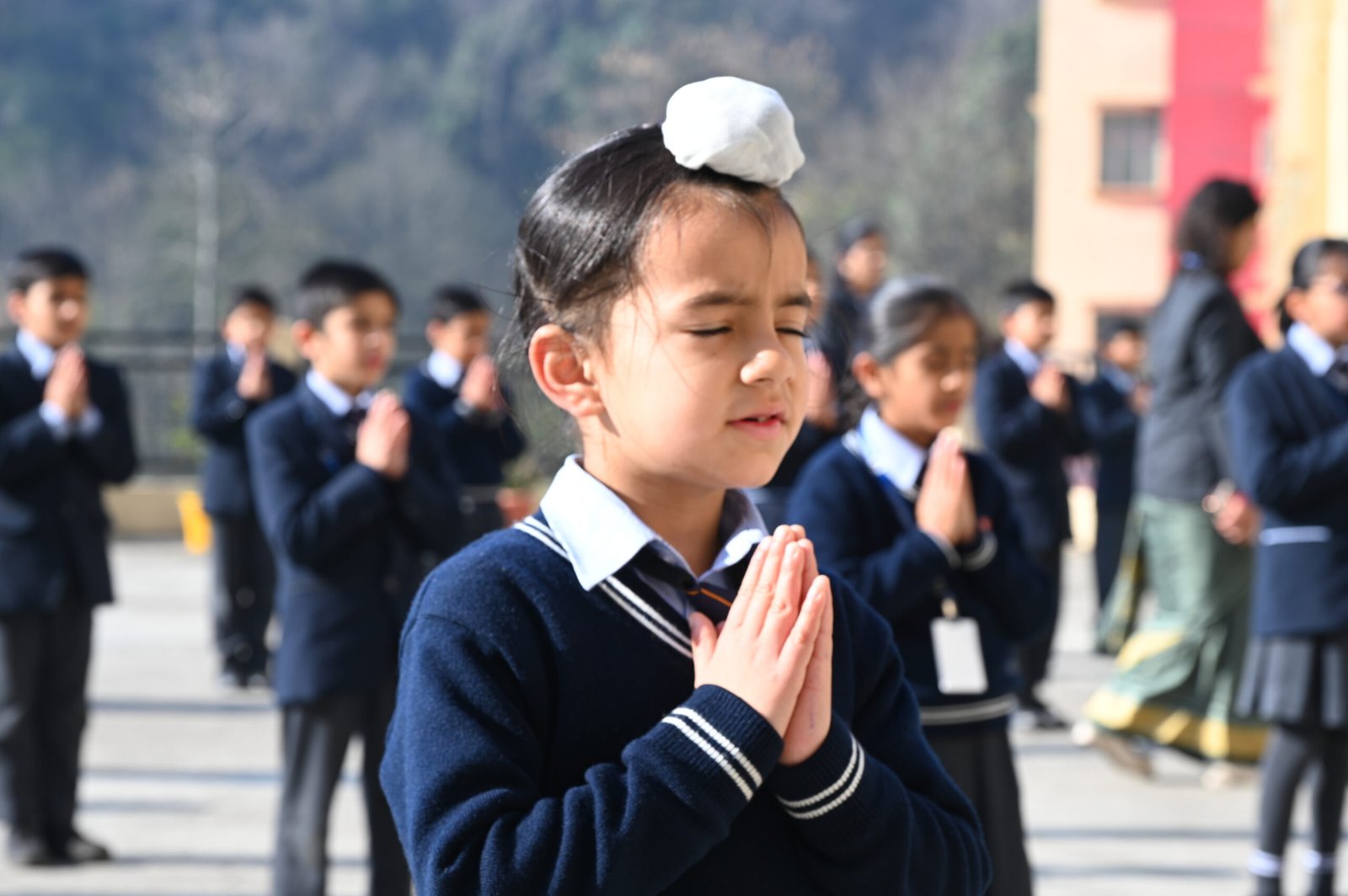 Morning assembly at Shiva International Residential School