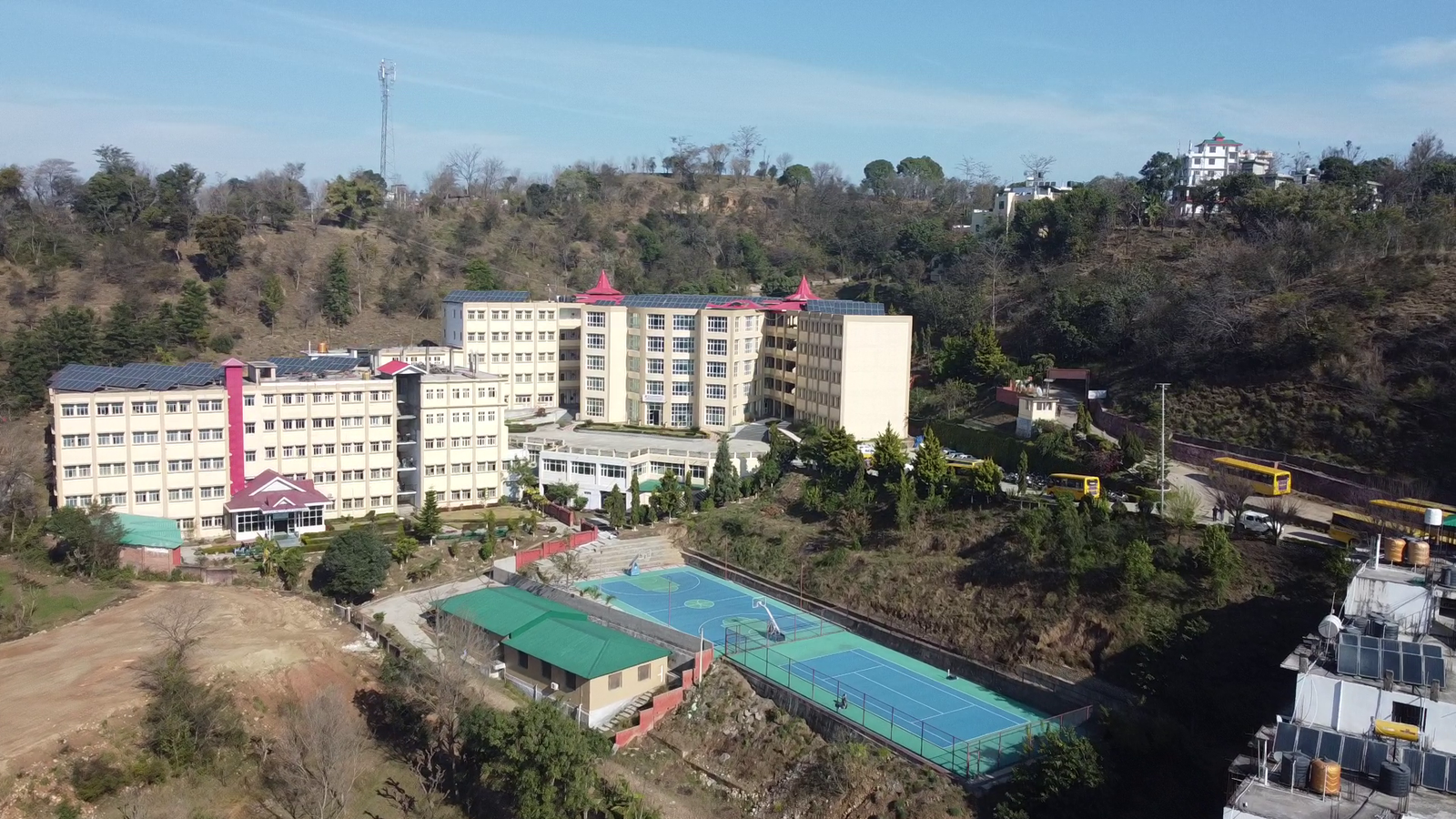 Aerial view of SIRS campus at Bilaspur